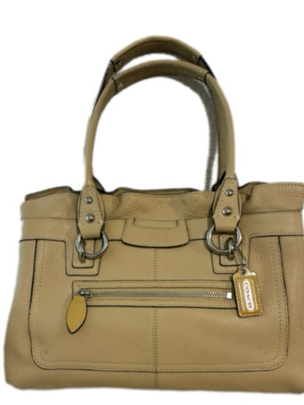 COACH EUC Genuine Leather
Penelope Handbag Tan Pebbled
Double Handle VTG